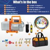 4.5CFM Vacuum Pump and Gauge Set