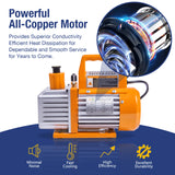 R1234yf 4CFM AC Vacuum Pump and Gauge Set w/ Leak Detector