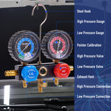 R1234yf 4CFM AC Vacuum Pump and Gauge Set w/ Leak Detector