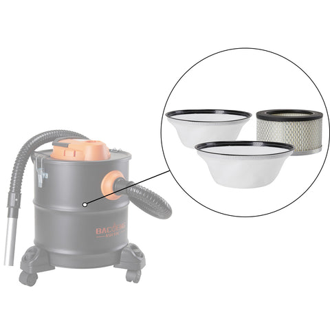 Ash Vacuum Filter Kit(for 5.3Gallon Black Ash Vac) #P0396