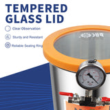 Glass Lid Vacuum Chamber with Pump