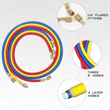 3-Way Manifold Gauge Set (Anti-Shock Gauge)