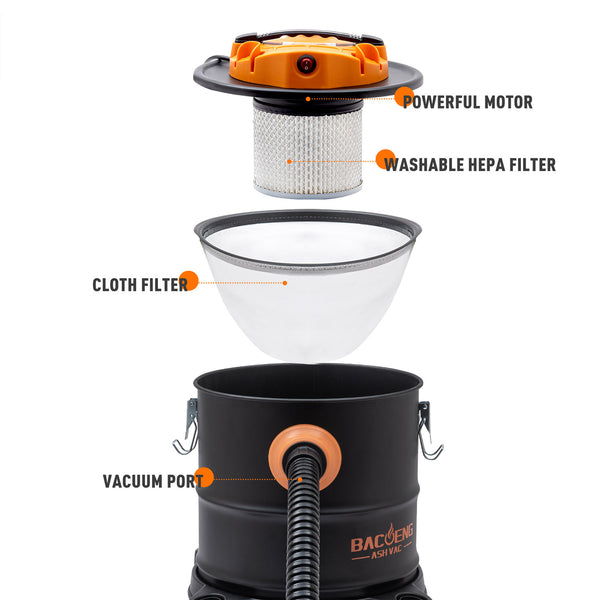 Ash Vacuum Filter Kit P2217/P2214 BACOENG