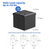 15L" Faux Leather Ottoman