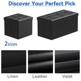 15L" Faux Leather Ottoman