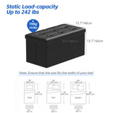 30L" Faux Leather Storage Ottoman Bench