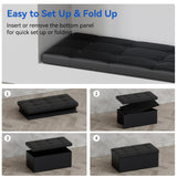 30L" Faux Leather Storage Ottoman Bench