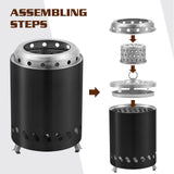 Solo Fire Pit 5.5"x7.9"(Black/Blue/Silver/Green/Red)