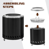 Solo Fire Pit 8.6"x10"(Black/Blue/Silver/Green)