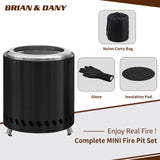 Solo Fire Pit 8.6"x10"(Black/Blue/Silver/Green)