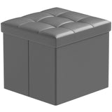 15L" Faux Leather Ottoman
