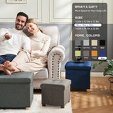 15” Linen Storage Ottoman