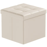 15L" Faux Leather Ottoman