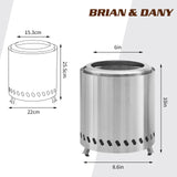 Solo Fire Pit 8.6"x10"(Black/Blue/Silver/Green)