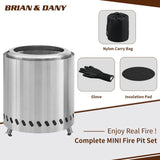 Solo Fire Pit 8.6"x10"(Black/Blue/Silver/Green)