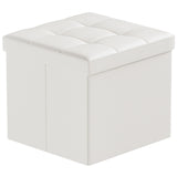 15L" Faux Leather Ottoman