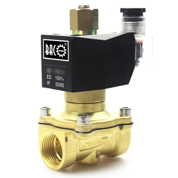 Brass/SS DC12V AC110V/220V Normally Open Solenoid Valve – BACOENG