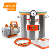 Glass Lid Vacuum Chamber with Pump