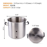 25 QT/ 6 Gal Brew Kettle(Weldless Fittings)