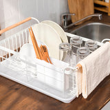 Stainless Steel Large Dish Rack (White)