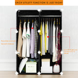12-Cube Portable Closet - Clear & Black