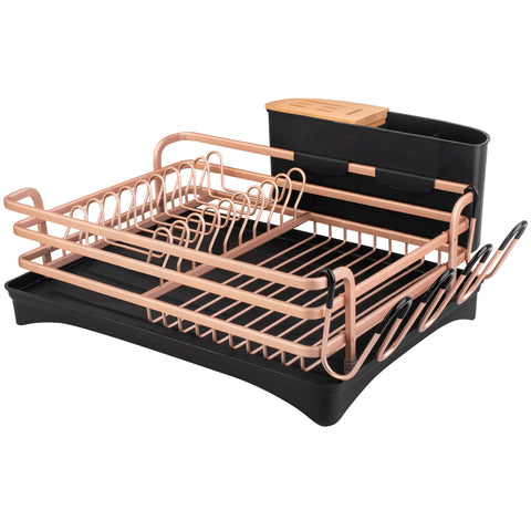 Aluminum Dish Drying Rack (Gold）