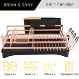 Aluminum Dish Drying Rack (Gold)