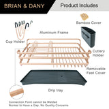 Aluminum Dish Drying Rack (Gold)
