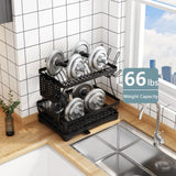 2 Tier Stainless Steel Dish Drainer