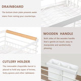 Stainless Steel Dish Rack (White)