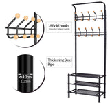 Metal Entryway Coat Shoe Rack