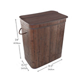 Divided Bamboo Laundry Basket (Brown/Nature/Gray/Black)