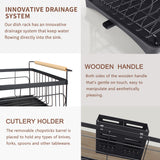 Stainless Steel Large Dish Rack (Black)