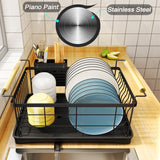 Stainless Steel Large Dish Rack (Black)