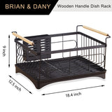 Stainless Steel Large Dish Rack (Black)