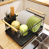Stainless Steel Large Dish Rack (Black)