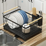 Stainless Steel Large Dish Rack (Black)