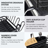 Aluminum Dish Drying Rack ( Black)