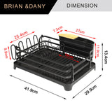 Aluminum Dish Drying Rack ( Black)
