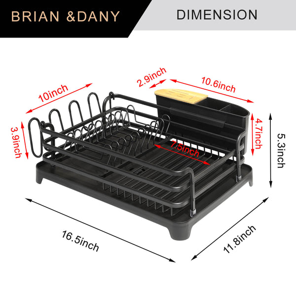 Large Steel Dish Drainer Black - Brightroom™