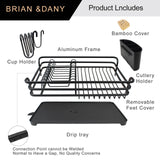 Aluminum Dish Drying Rack ( Black)