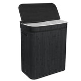 Divided Bamboo Laundry Basket (Brown/Nature/Gray/Black)