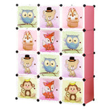 12-cube Portable Kid Organizers Storage Organizer(Pink/Blue)