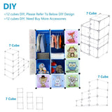 12-cube Portable Kid Organizers Storage Organizer(Pink/Blue)