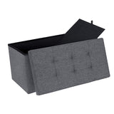 30“L Linen Storage Ottoman (76 x 38 x 38 cm)