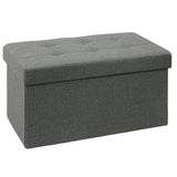 30“L Linen Storage Ottoman (76 x 38 x 38 cm)