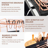 Aluminum Dish Rack Double layer (Rose Gold)