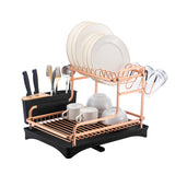 Aluminum Dish Rack Double layer (Rose Gold)