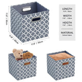 Foldable Storage Cube Bins (Beige/Blue)