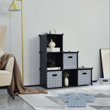 Foldable Storage Cube Bins (Beige/Blue)